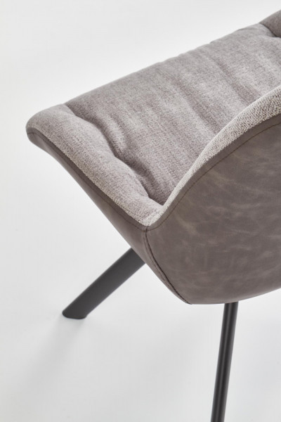 K393 krzesło jasny popielaty / brązowy