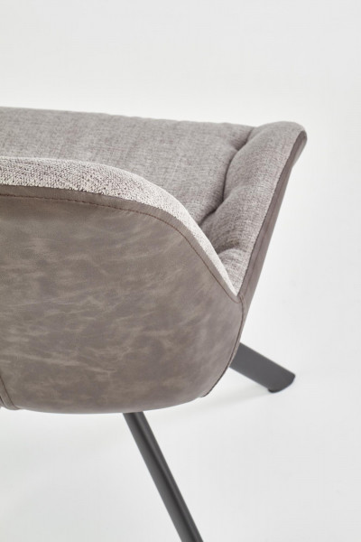 K393 krzesło jasny popielaty / brązowy