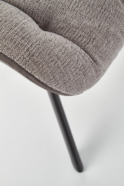 K393 krzesło jasny popielaty / brązowy