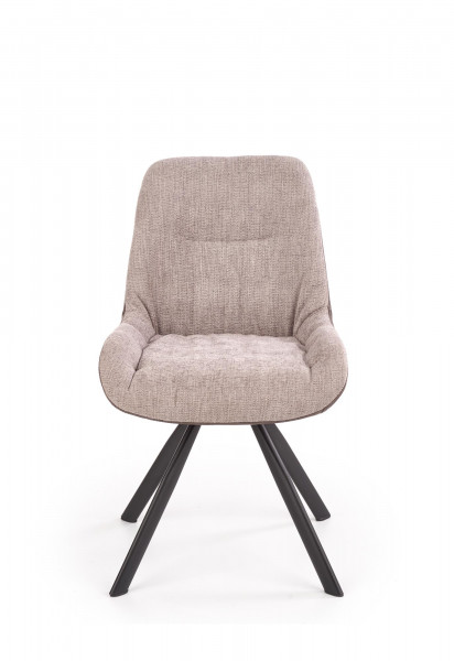 K393 krzesło jasny popielaty / brązowy