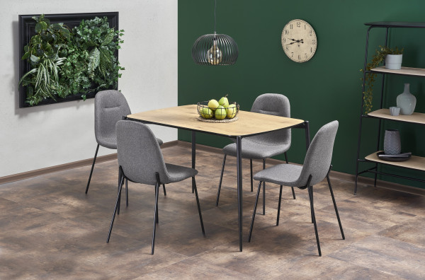 TORISTO stół, blat - dąb złoty, nogi - czarny