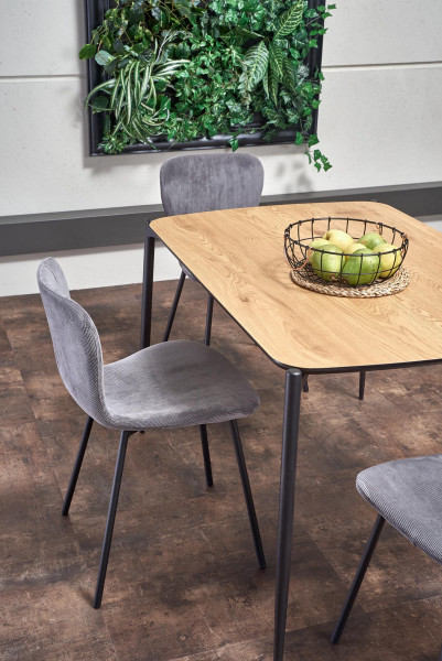 TORISTO stół, blat - dąb złoty, nogi - czarny