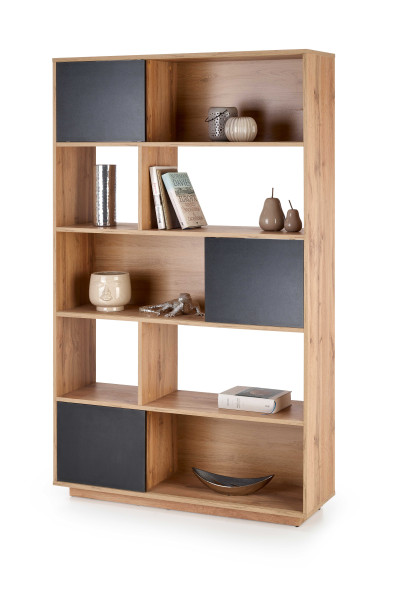 REG23 regał dąb wotan / czarny