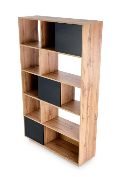 REG23 regał dąb wotan / czarny