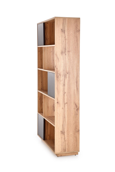 REG23 regał dąb wotan / czarny