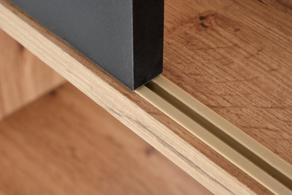 REG23 regał dąb wotan / czarny