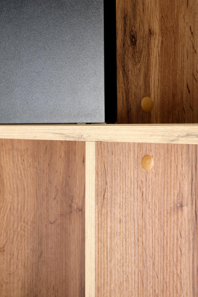 REG23 regał dąb wotan / czarny