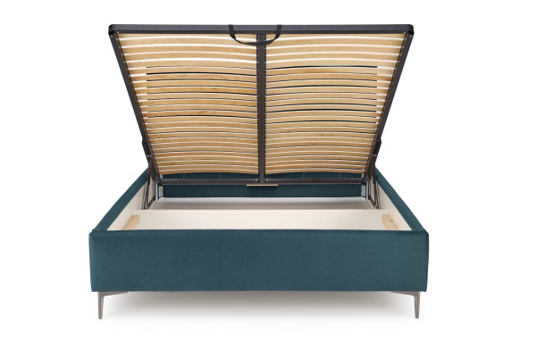 MODULO W5 łóżko 160 - wezgłowie ciemny zielony tap. Monolith 37