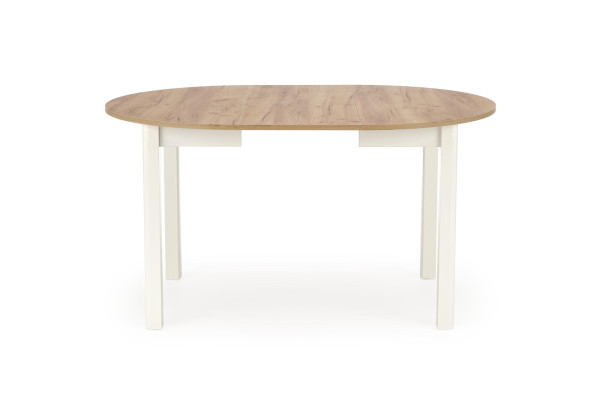 RINGO stół kolor blat dąb craft, nogi - biały (102-142x102x76 cm)