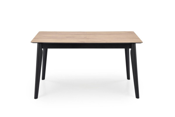 GULIAN stół rozkładany, blat - dąb wotan, nogi - czarny