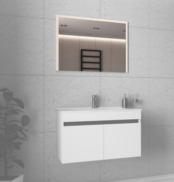 FIGARO Lustro 80 cm biały