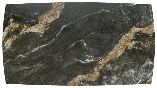 ARMANI stół rozkładany, czarny marmur / czarny