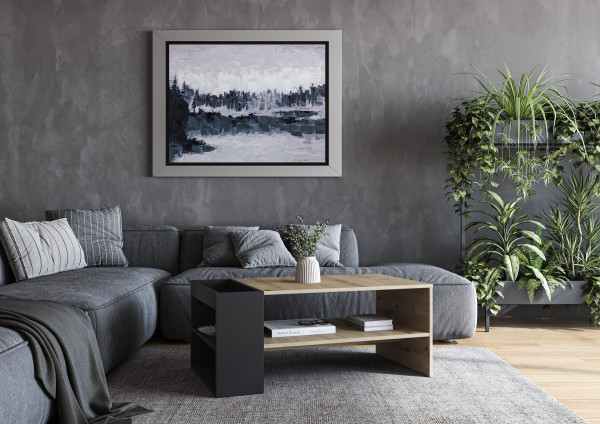 MURCIA ława, dąb artisan / czarny