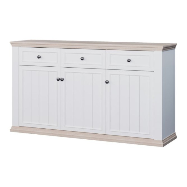 Komoda PONTYPOOL Biały/Dąb Riva 170 cm
