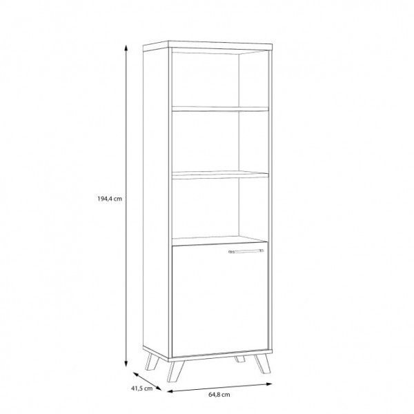 Regał L/P Ricciano pojemny wysoki