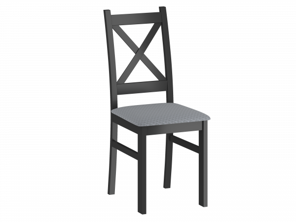Krzesło CARLO czarne (siedzisko szare Aston  Pik. 16)