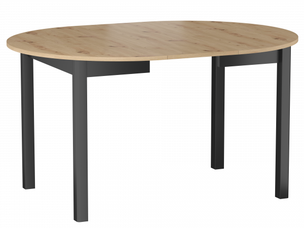 Stół rozkładany (dąb artisan/czarny) 105(139)x105