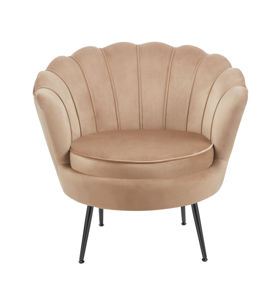 Fotel LC-032-1 velvet (cappuccino) /nogi czarne/