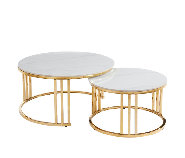 Ława L23-FX (biały marmur) 80+60