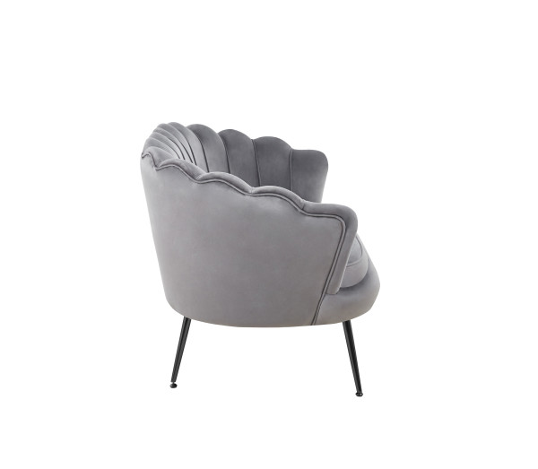 Sofa SF1-FX velvet (szara) /nogi czarne