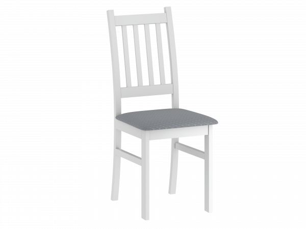 Carlo Due krzesło białe siedzisko szare Aston  Pik. 16
