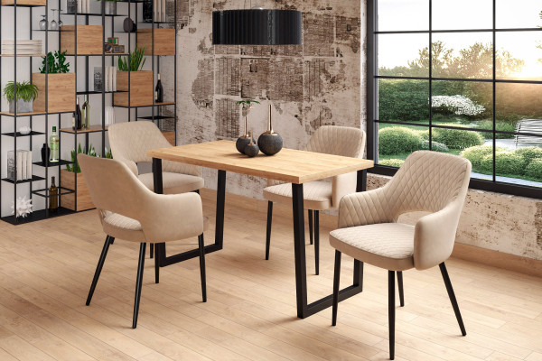 Stół (ST(B)-FX dąb złoty craft + nogi V60) 67x128