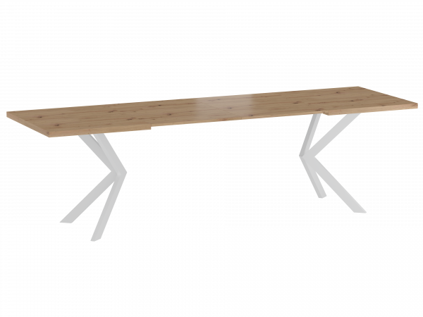 Stół rozkładany (dąb artisan /biały) 140(270)x85