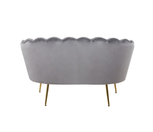 Sofa SF1-FX velvet (szara) /nogi złote/