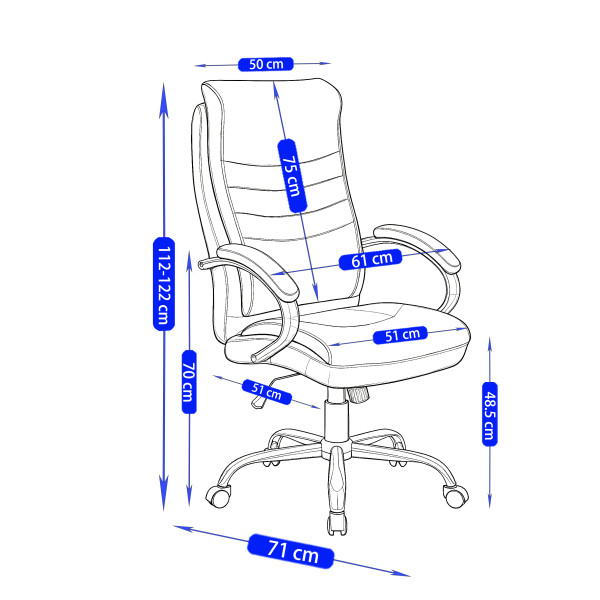 Fotel FB55-FX (PU) obrotowy (brązowy)