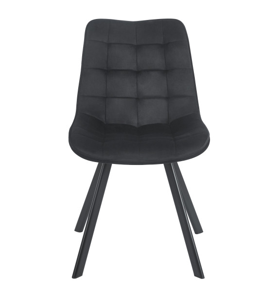 Krzesło KO265-FX velvet (czarny) obracane siedzisko