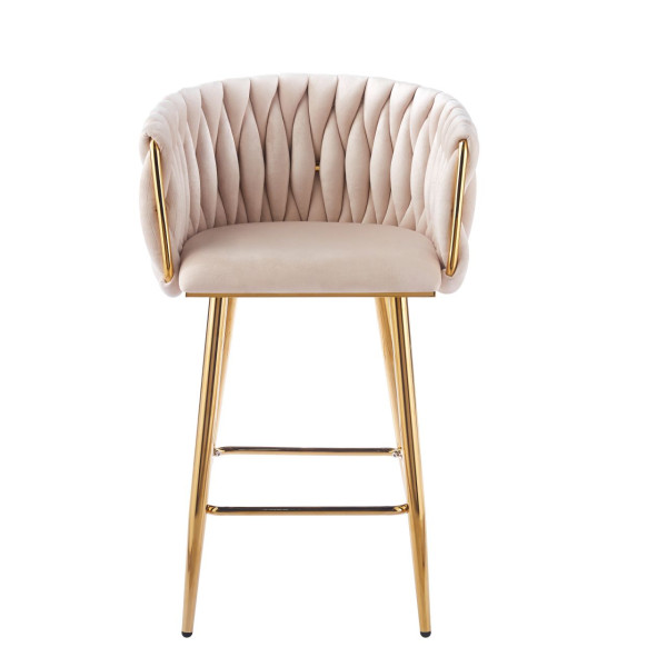 Hoker H7-FX velvet beżowy RIVIERA 06 (złoty stelaż)