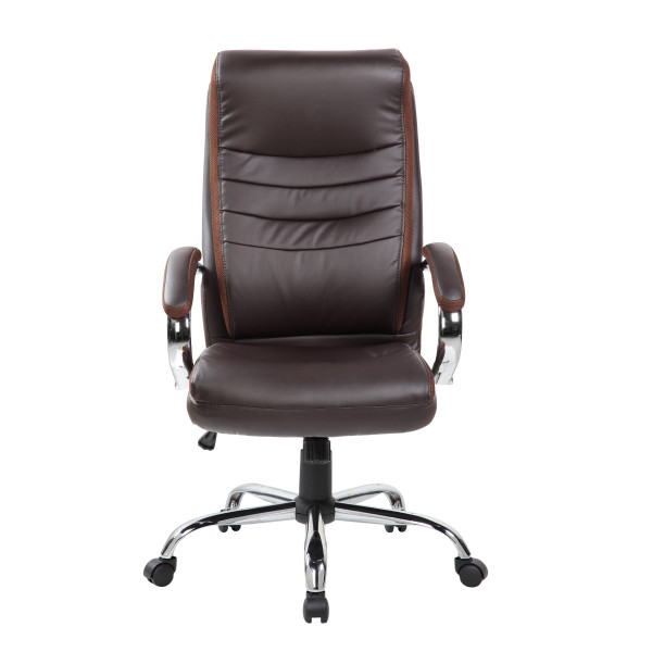 Fotel FB55-FX (PU) obrotowy (brązowy)