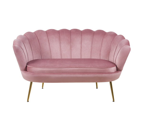 Sofa SF1-FX velvet (różowa) /nogi złote/
