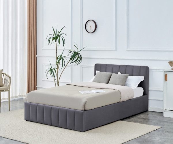 Łóżko LT1-FX tapicerowane 120x200 (szare)