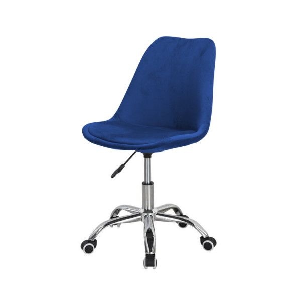 Krzesło obrotowe QZY-402CV velvet niebieskie