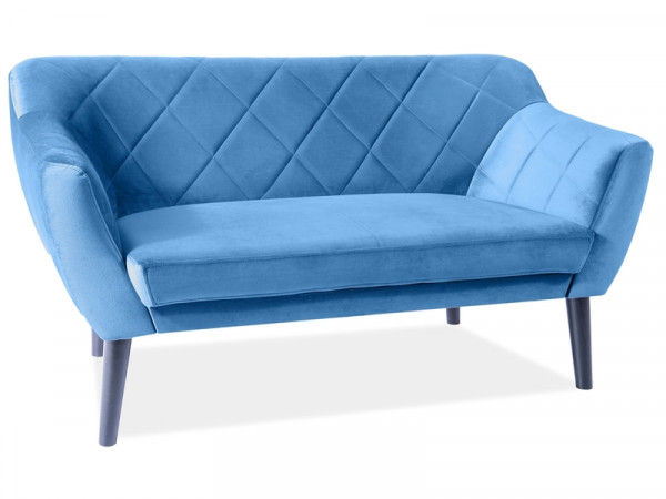 SOFA  KARO 2 VELVET KOLOR GRANATOWY / WENGE