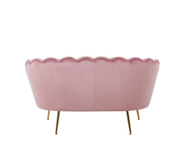 Sofa SF1-FX velvet (różowa) /nogi złote/