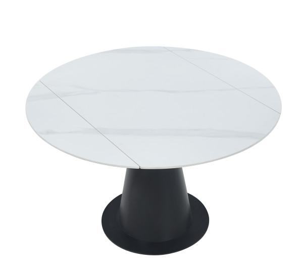 Stół ST29-FX rozkładany (biały marmur) 75(120)x120