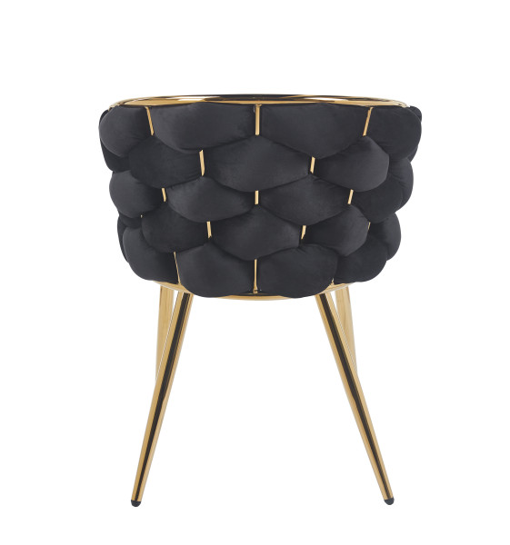 Krzesło K47-FX (G) velvet (czarny)