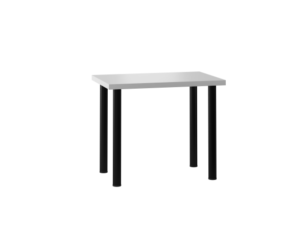 Stół S-01(biały mat) 60x90 /nogi czarny mat/