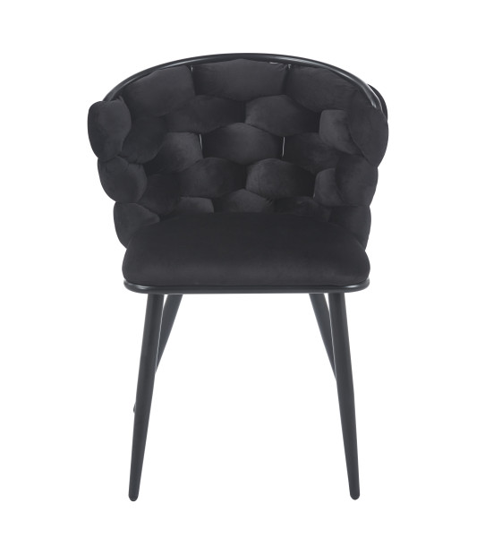 Krzesło K47-FX (B) velvet (czarne)