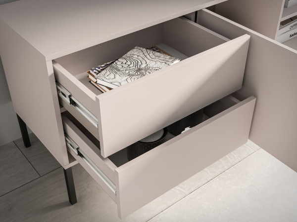 Szafka RTV z oświetleniem BARNEE 04-002 kaszmir