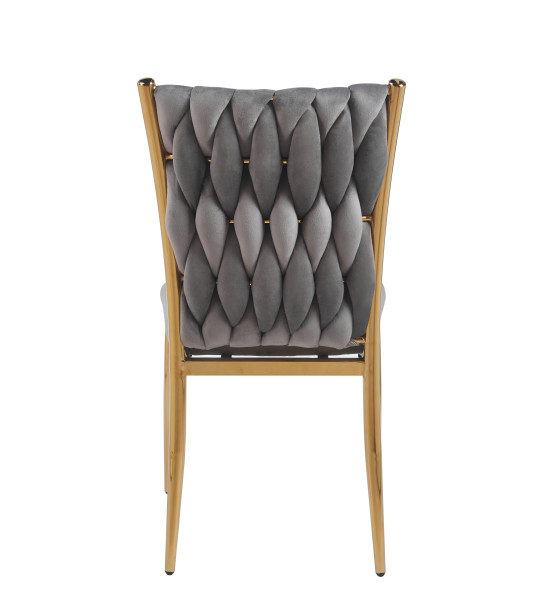 Krzesło K37-FX (G) velvet RIVIERA 91 (szare)