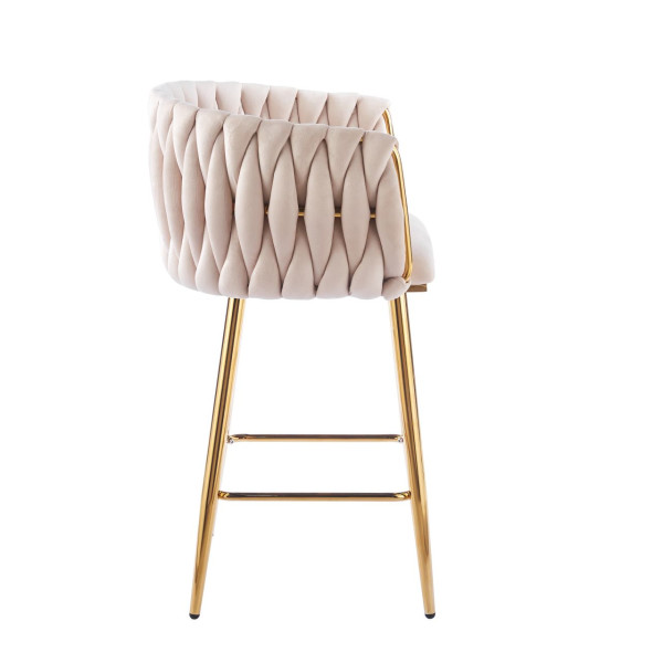 Hoker H7-FX velvet beżowy RIVIERA 06 (złoty stelaż)