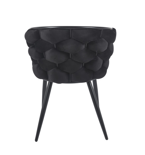 Krzesło K47-FX (B) velvet (czarne)