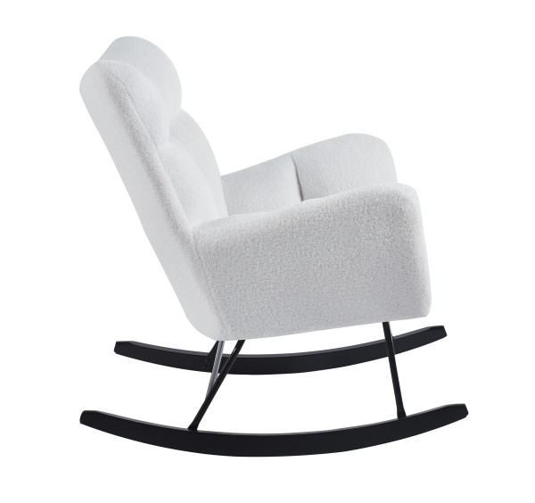 Fotel FR4-FX bujany Teddy (biały)