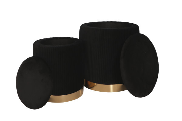 Pufy P4-FX (zestaw 2 szt.) czarne