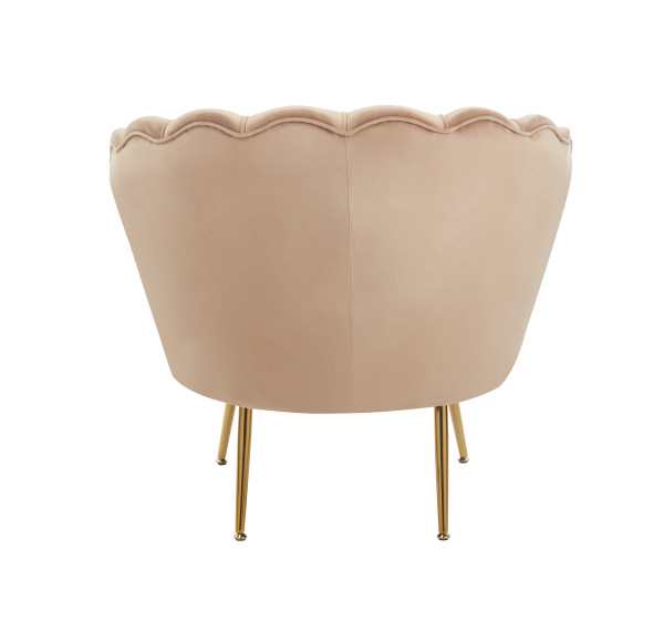 Fotel LC-032-1 velvet (cappuccino) /nogi złote/