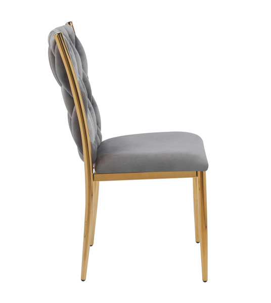 Krzesło K37-FX (G) velvet RIVIERA 91 (szare)