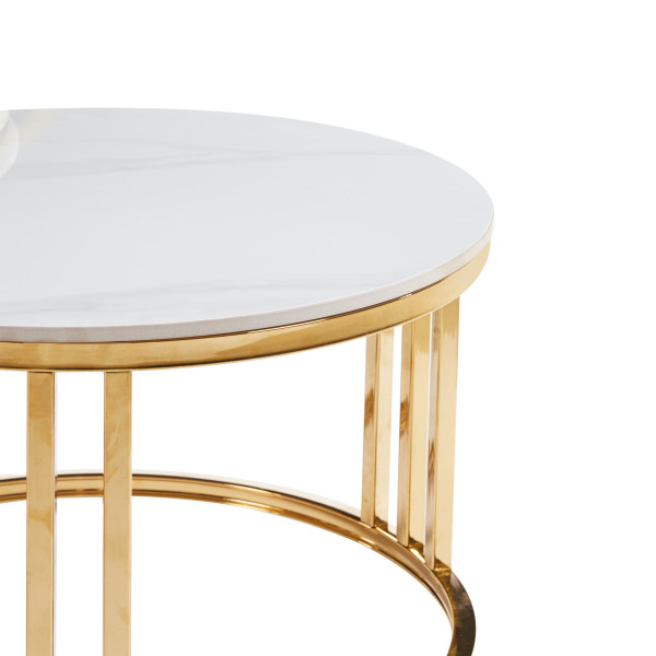 Ława L23-FX (biały marmur) 80+60